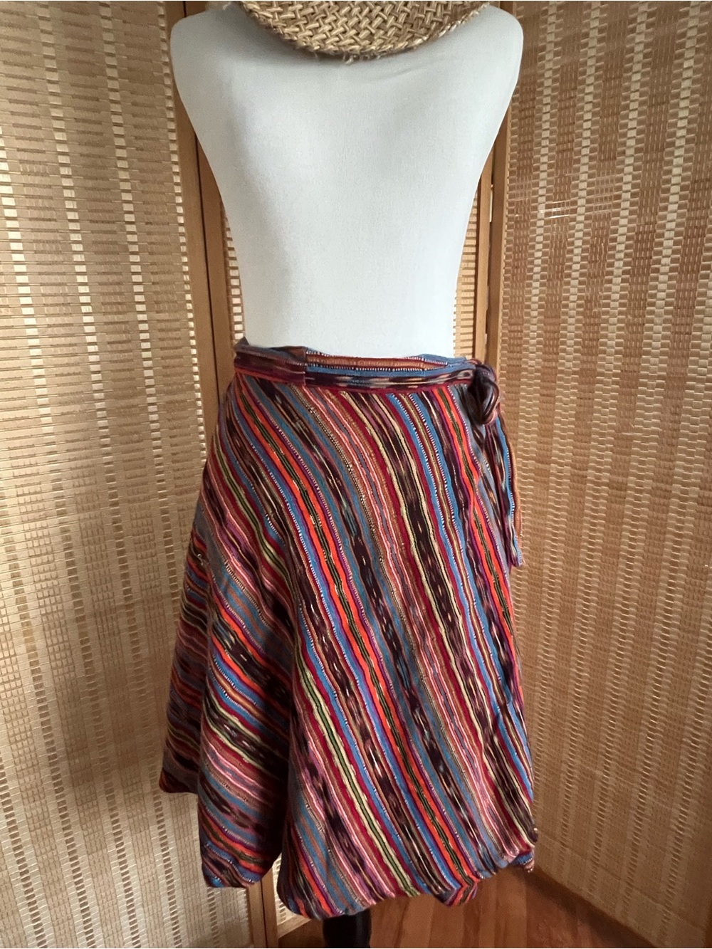90s Baja Boho Native Wrap Skirt